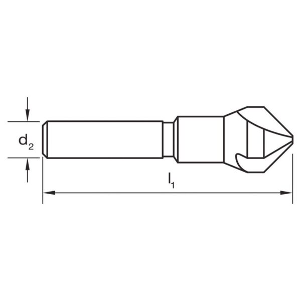 Sutton C1060905 6-37mm 90° Countersink Bit - Three Flute - HSS - Tinite - Image 2