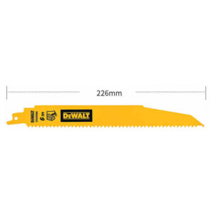 DeWalt Reciprocating Saw Blade for Wood & Nail-Embedded Wood – 6 TPI DWAR966 226mm